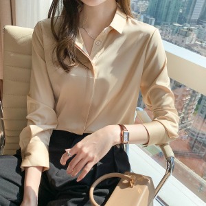 판타스틱 SC샴페인새틴셔츠 SCV51GOP24 성인 여성용 셔츠쁘띠앙팡